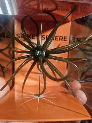 Spikey Sphere Coike Urchin Creature Bait Lure 19mm - Green Pumpkin/ Blue Flake