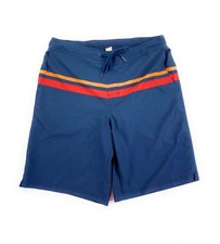 Fair Harbor Men's Ozone BreezeLiner Stretch 10" Blue Stripe Board Shorts XL