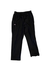 Black Large Unisex Comfortable, Elastic Band,  Breathable Scrub Pant W/ Pockets