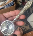 Vintage LOVE DISARMED Sterling Silver & Metal TEA STRAINER by Reed & Barton