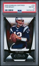 2009 Donruss Certified 74 Tom Brady PSA 8