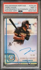 2022 Bowman Heritage CPA-JW James Wood Chrome Refractor Auto /99 PSA 9 AUTO 10 