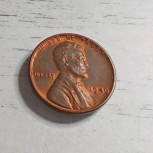 1949-P AU RB Lincoln Wheat Cent ~ Free Shipping!