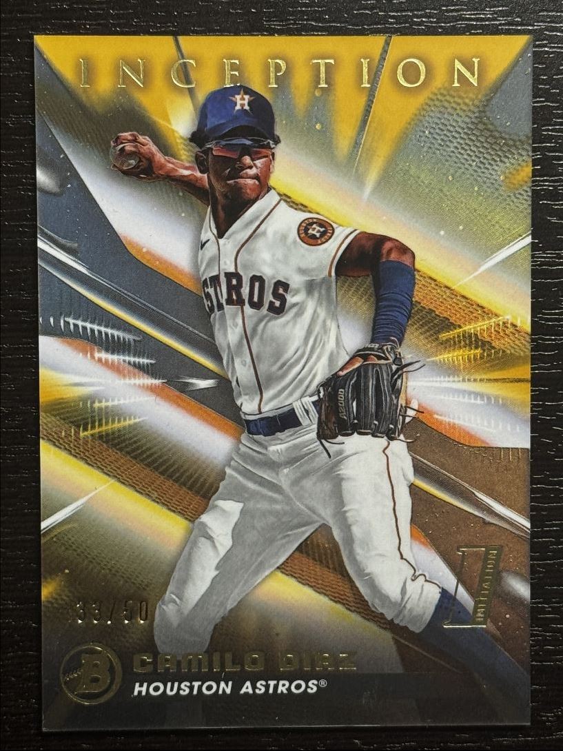 2023 Bowman Inception Gold Camilo Diaz 33/50 Houston Astros #44