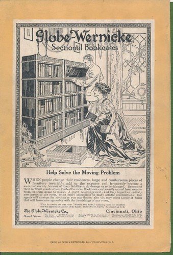Magazine Ad - 1913 - Globe-Wernicke Sectional Bookcases - Cincinnati, OH - (#3)
