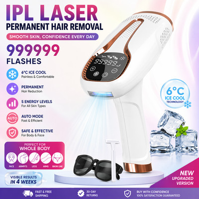 IPL Laser Hair Removal Device 999999 Flashes Permanent Hair Remover 6°C Ice Cool