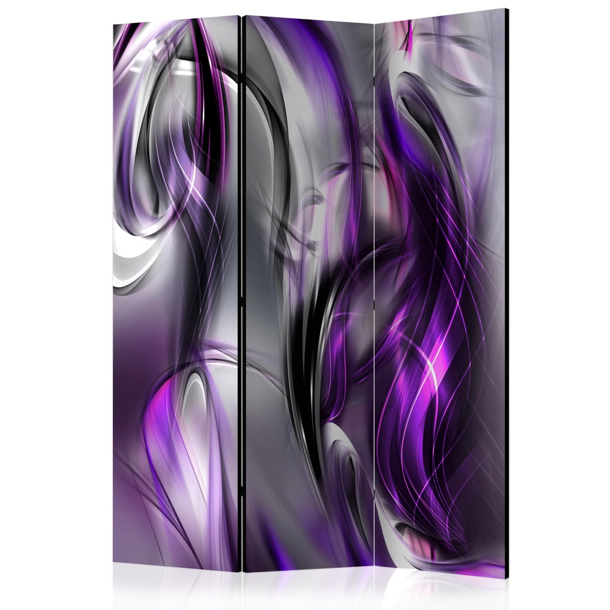 Paravent 3 volets Purple Swirls pour créer un coin bureau salon
