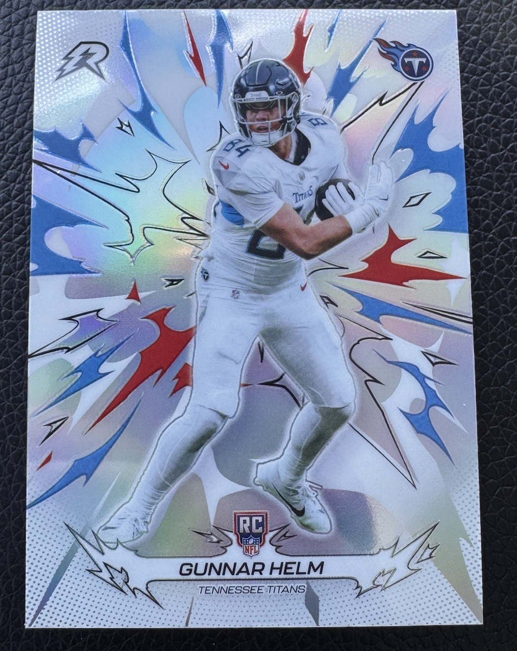 2025 Topps Resurgence Gunnar Helm Rookie Silver Refractor RC #196 Titans