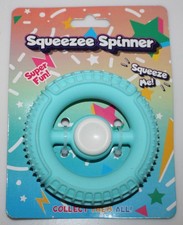 Squeezee Spinner Stress Relief Fidget Toy 2-in-1 Lite Blue Squeeze MMG Brand NEW