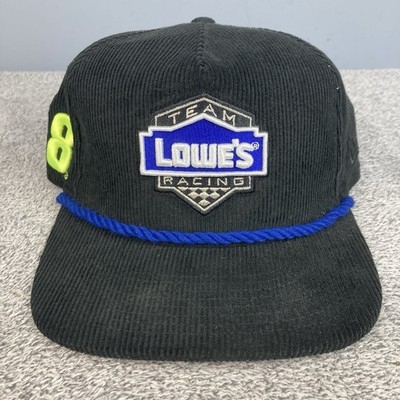 New Era Lowe's Jimmie Johnson Golfer Hat Corduroy Retro Rope Cord Black Nascar