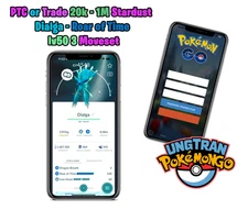 Shiny Dialga Roar of Time lv50 3moveset - P T C or Tr-de 1M - 20k stardust