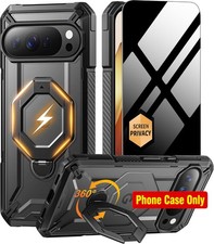 Black Military Grade Protection Case for Pixel 10/10 Pro with 360 Spin Magnetic