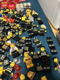 Huge Lego Minifigure City Fire Lot: 7206 Helicopter Boat Truck House 7207  60107