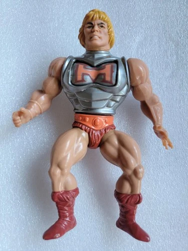 Vintage MOTU Battle Damaged He-Man SOFT HEAD Action Figure 1983