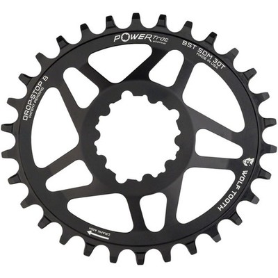 Wolf Tooth Elliptical Direct Mount Chainring - 30t, Black OVAL-SDM30-BST-B