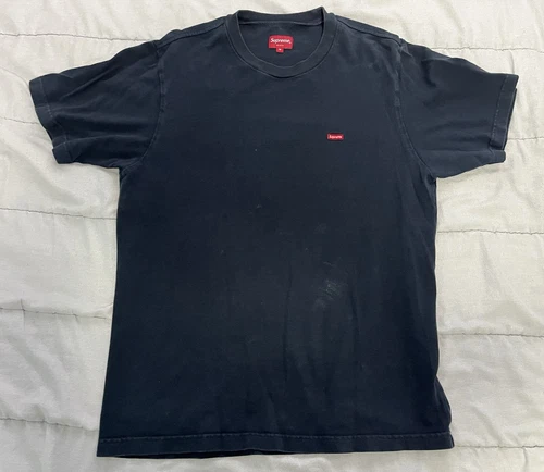 Tee shirt homme SUPREME bleu manches courtes petite boîte logo streetwear taille M