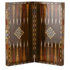 Backgammon Brett Set Handarbeit X Groß 20" Intarsien Massivholz 🎁...