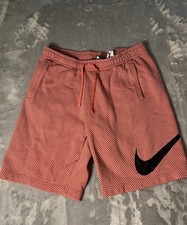 Nike Sportswear Pink Polka Dot Fleece Shorts Large