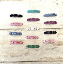 Girls Metal Hair Clips Accessories Super Cute Bundle Lot Set Assorted Colors