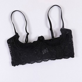 Women's Lace Half Cup Bra Underwired Bra Sexy Open Nipple Sleepwear Lingerie