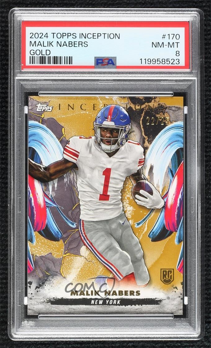 Malik Nabers Topps Inception #170 Gold