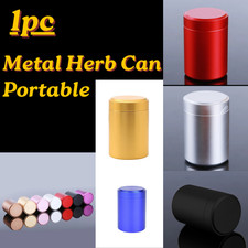 Airtight Smell Proof Metal Herb Can Portable Travel Tea Stash Jar Container Tool