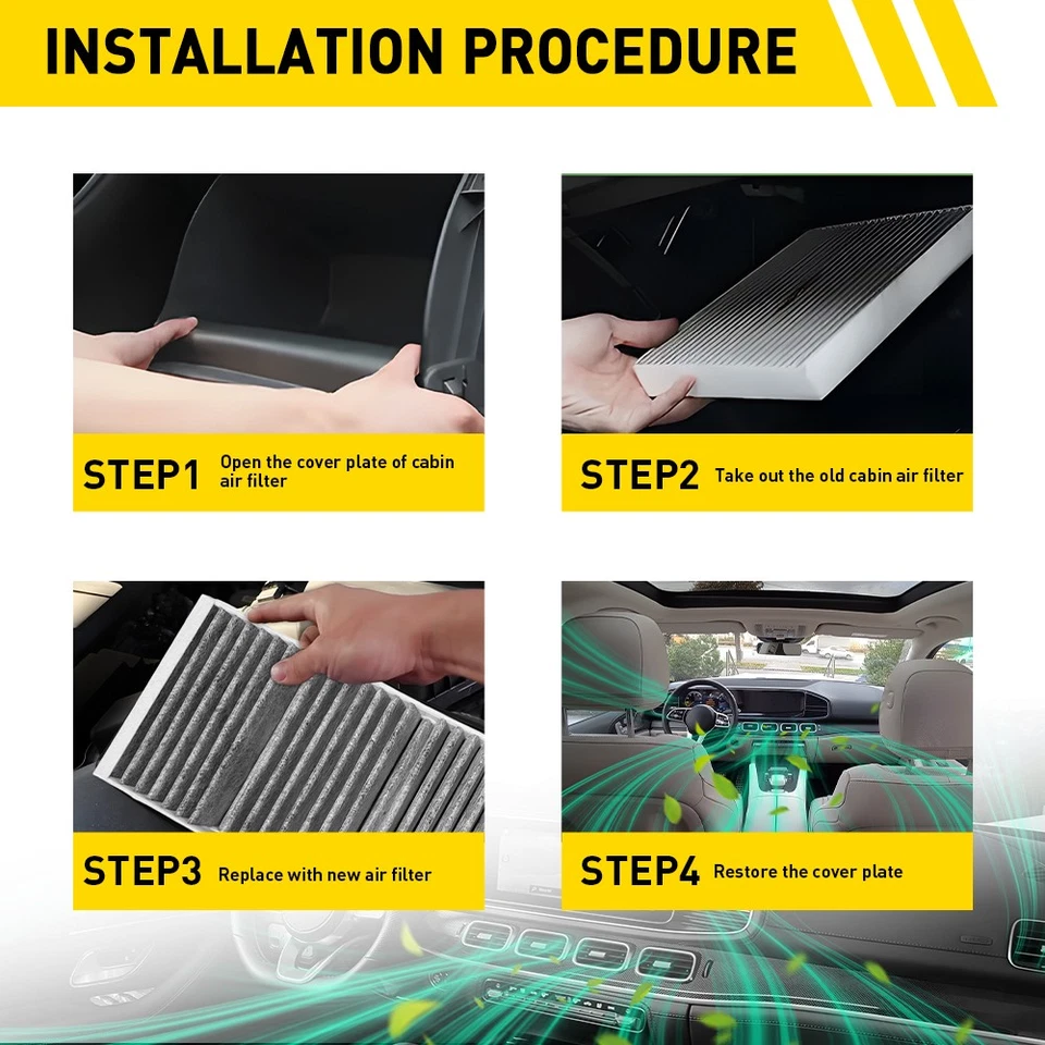 Activated Carbon Cabin Air Filter For Mercedes-Benz GLE63 AMG S V167 2019-2019 - Image 3 of 4