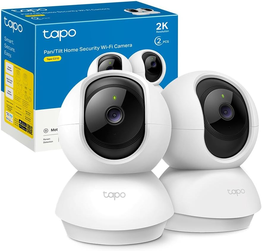 Kit 2x Videocamera Sorveglianza Tapo C210P2 2K 3MP Wi-Fi Interno