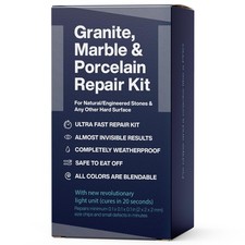Kit Riparazione Granito, Marmo Corian Trasparente, Acrilico Nero - Ideale come Quarzo Co...