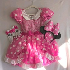Disney Minnie Mouse Toddler Costume Dress w/ Ears Headband  Gloves, 5/6