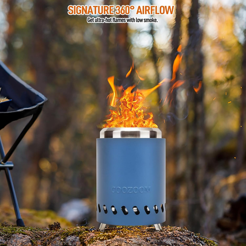 Tragbare Tischfeuerstelle mit Ständer, 5,5" Edelstahl Mini Outdoor Low Sm - Bild 5 von 16