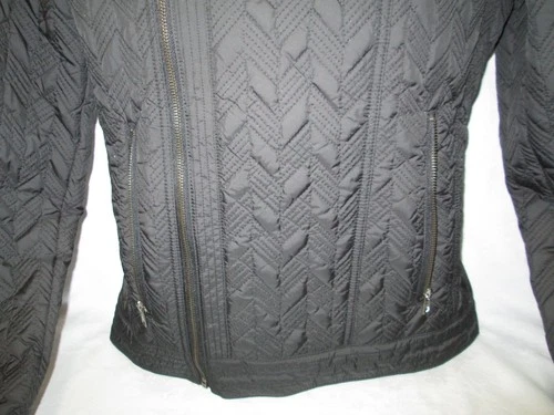 VERSACE COLLECTION MEN'S QUILTED BLACK MOTO JACKET image 3