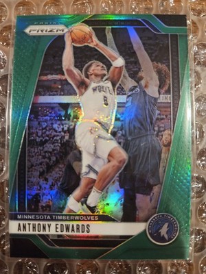2024-25 Panini Prizm Anthony Edwards #100 Green Prizm! Timberwolves All-Star!