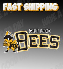 Salt Lake Bees text Milb  / Sticker 10 sizes! Tracking! FREE SHIPPING!