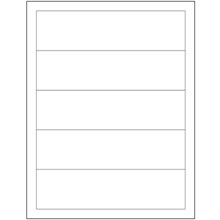 7 1/2 x 2" White Rectangle Laser Labels-5 Labels per Sheet-500 per Case