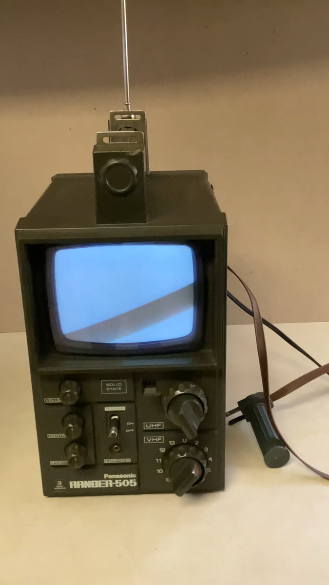 テレビ National Ranger 505 Vintage Panasonic Ranger-505 Portable TV P880A TR-505A Green for