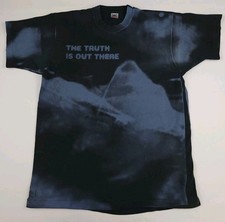 Vintage 90s X Files Truth Is Out There All Over Print T Shirt Rare USA Desantis