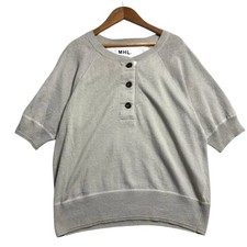 MARGARET HOWELL MHL. Cotton Linen Short Sleeve Summer Knit 2 Japanese Natural