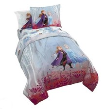 Disney Frozen Forest Spirit 7 Piece Full Size Kids Bed Set with Shams  TRBUTH 