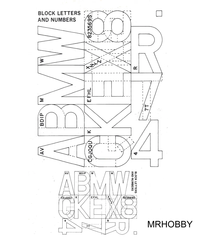 Guide De Lettres Et Instructions Pour Blocs De 1/2", 1" Et 2" - Photo 1/1