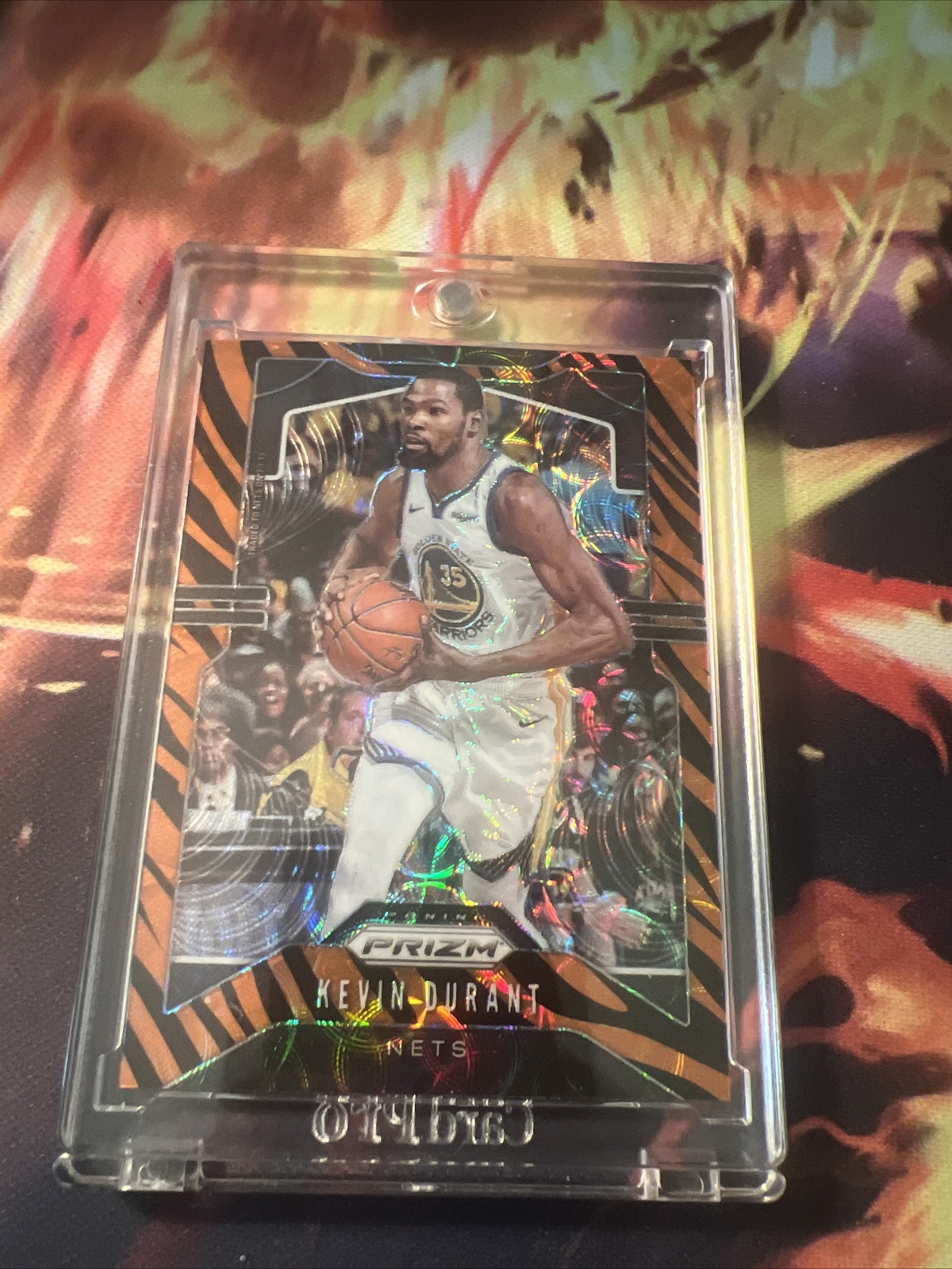 2019-20 Panini Prizm Choice Kevin Durant Tiger Stripe Refractor SSP