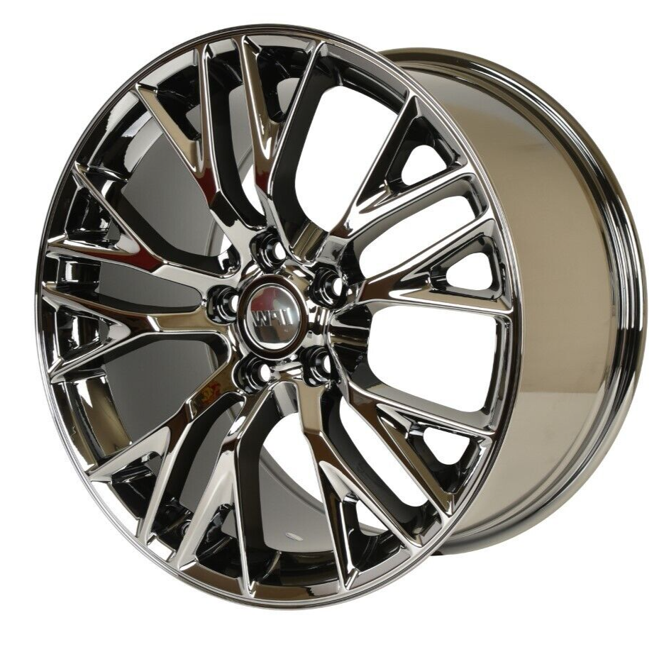 4 Pc 19/20 STAGGERED BLACK CHROME Wheels Rims For Corvette C6 C7 5X120 ...
