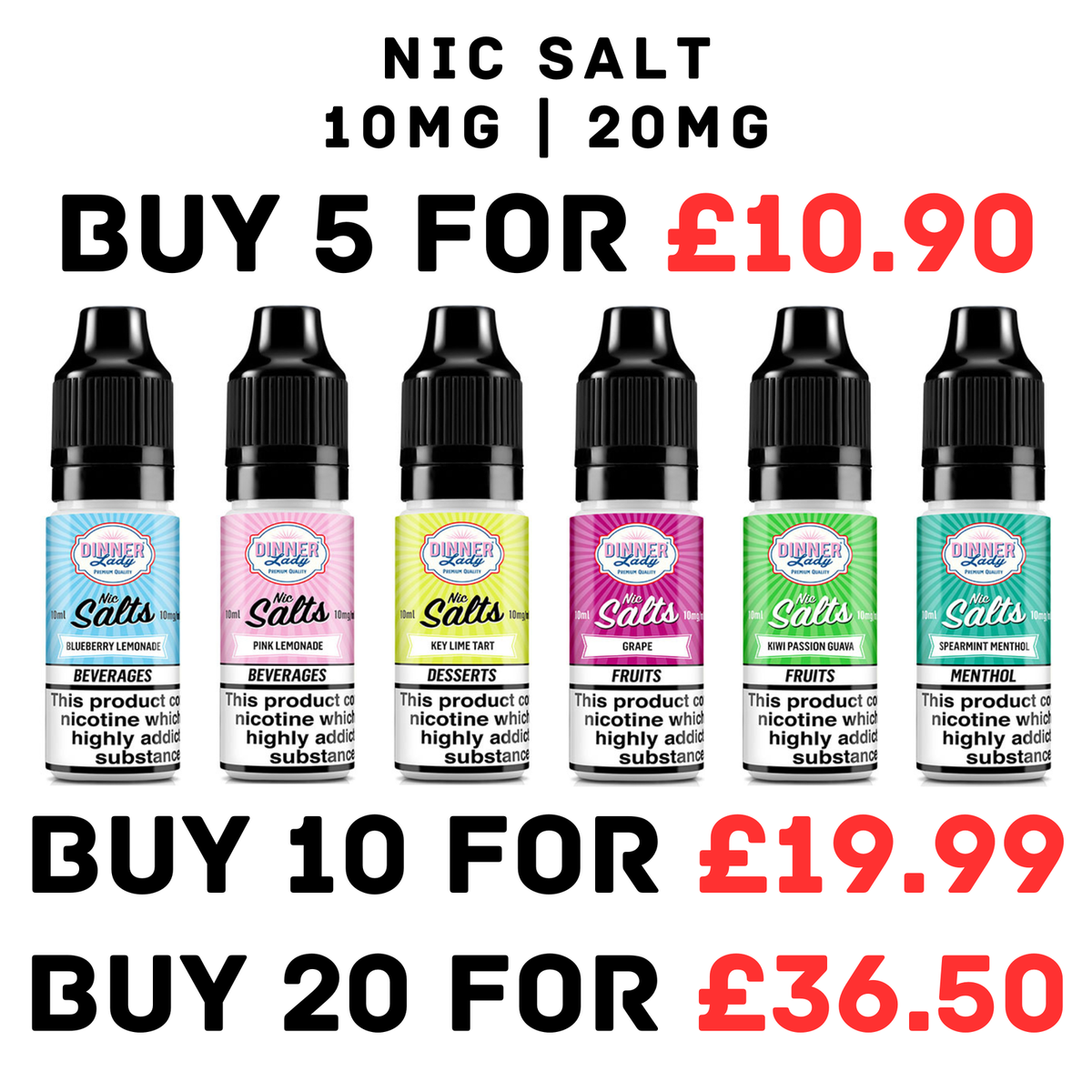 Dinner Lady e liquid 10/20 mg Vape Juice 10ml Pod Kit Nic Salts 50/50 VG/PG BULK | eBay UK Dinner Lady e liquid 10/20 mg Vape Juice 10ml Pod Kit Nic Salts 50/50 VG/PG BULK | eBay UK
