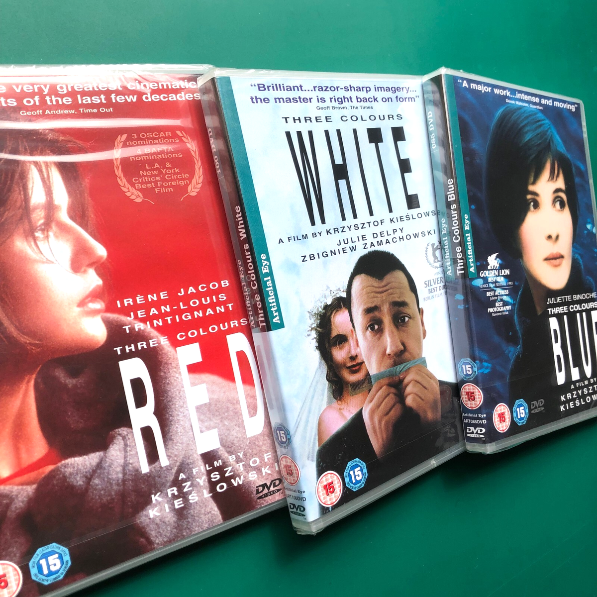 Krzysztof Kieslowski THREE COLOURS Trilogy 3x DVD Julie Delpy