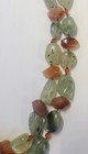 Double strand Prehnite & Fire Agate stone Necklace 24" w/ Jade toggle Clasp #163 — photo 3