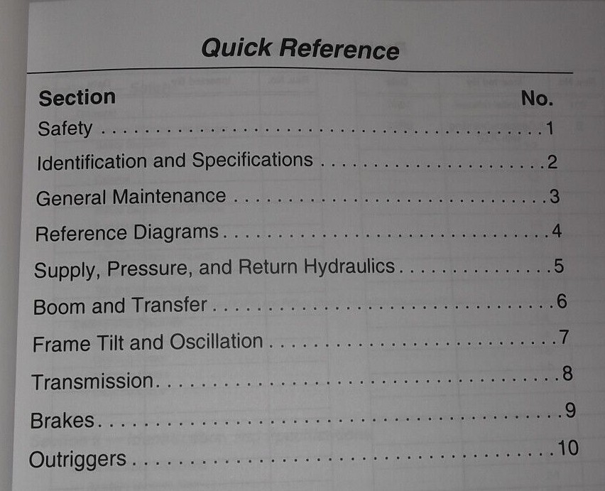 LULL JLG 644B 6K 844C 6K 1044C 10K -37 -42 -54 FORKLIFT SERVICE