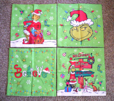 Set of 4 Grinch Christmas Throw Pillow Covers 18 x 18 Inch Believe