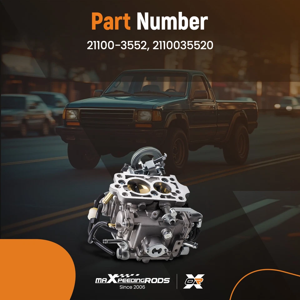 CARBURETTOR FOR TOYOTA 22R HILUX PICKUP 4RUNNER COASTER CELICA CARB 1981-1988 - image 3 of 4