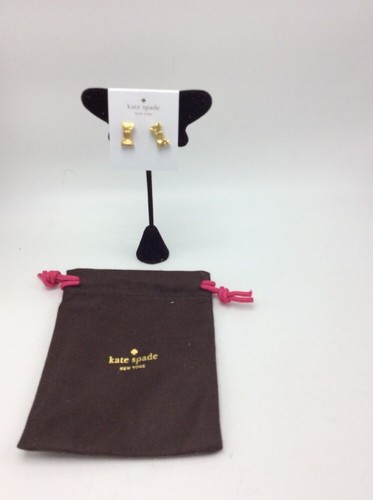 $48 Kate spade gold tone bow stud earrings KSD103 - Picture 4 of 11