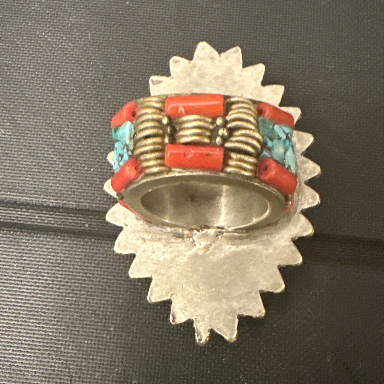 Beautiful Silver Plated Multicolor Ring - image 3